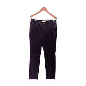 Coldwater Creek Purple Corduroy Tummy Control Straight Leg Pants 12 L